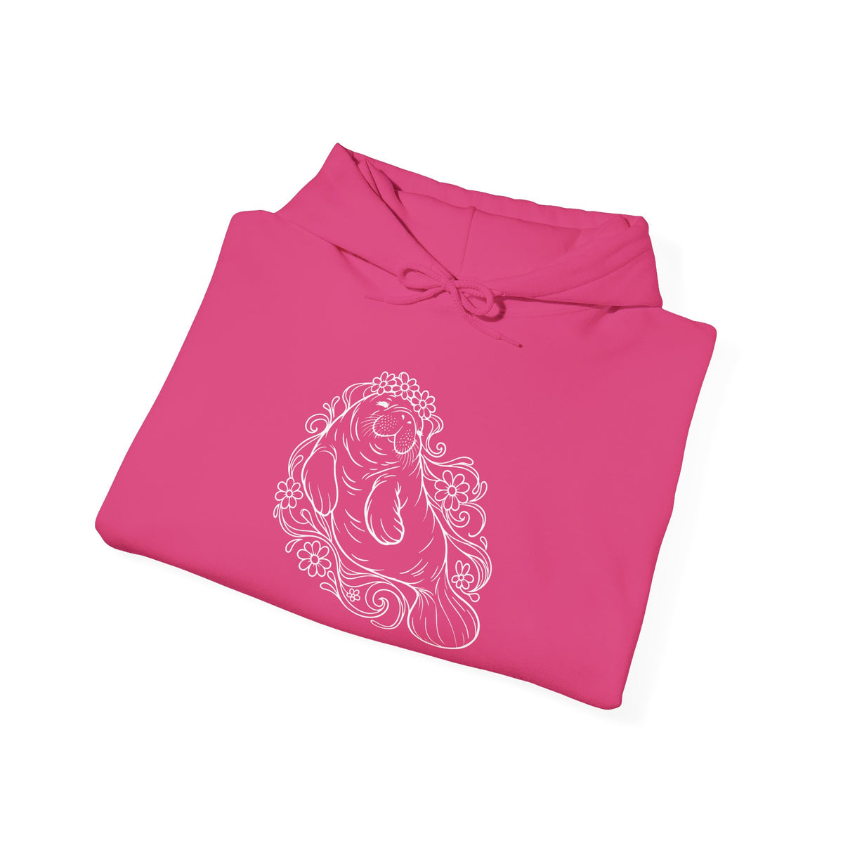 Dreamy flower-crowned manatee Pullover Hoodie