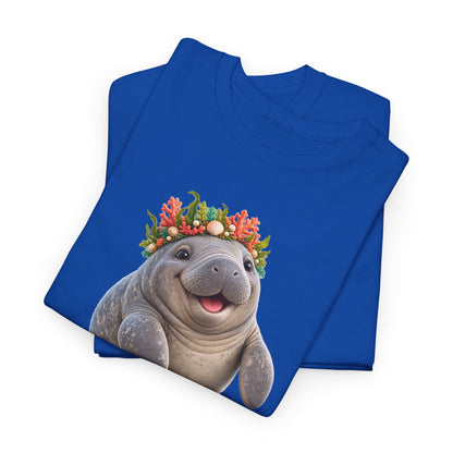 Cheerful Coral Crown Manatee T-Shirt