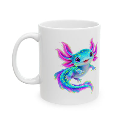 Electric Axolotl in Motion Mug