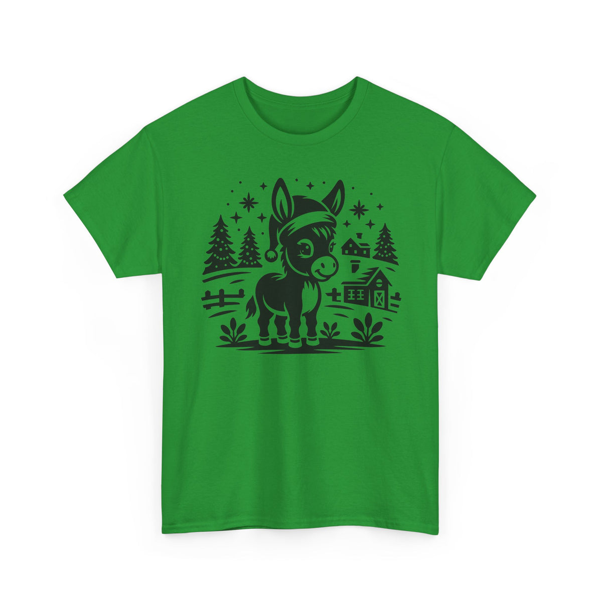 Donkey Christmas T-Shirt | Rustic Farmhouse Animal Tee