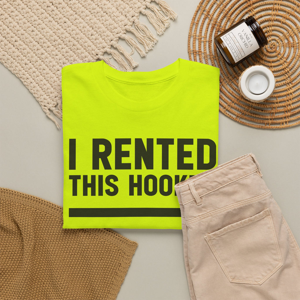 I Rented This Hooker - Funny Arrow Graphic T-Shirt | Unisex Graphic Tee