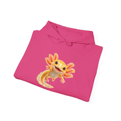 Golden Axolotl with Peach Gills Pullover Hoodie