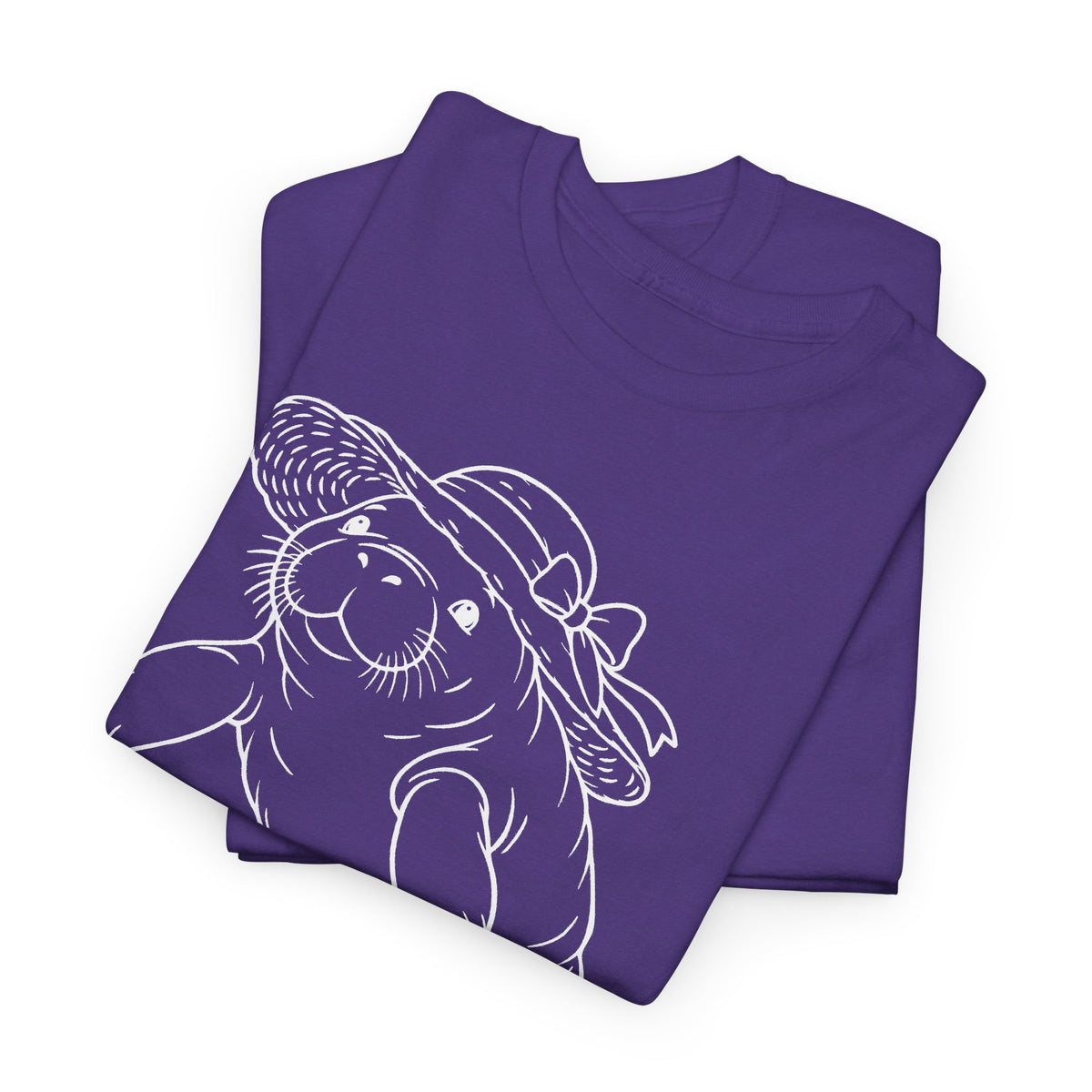 Chubby Mermaid Sunhat Sea Cow Manatee T-Shirt