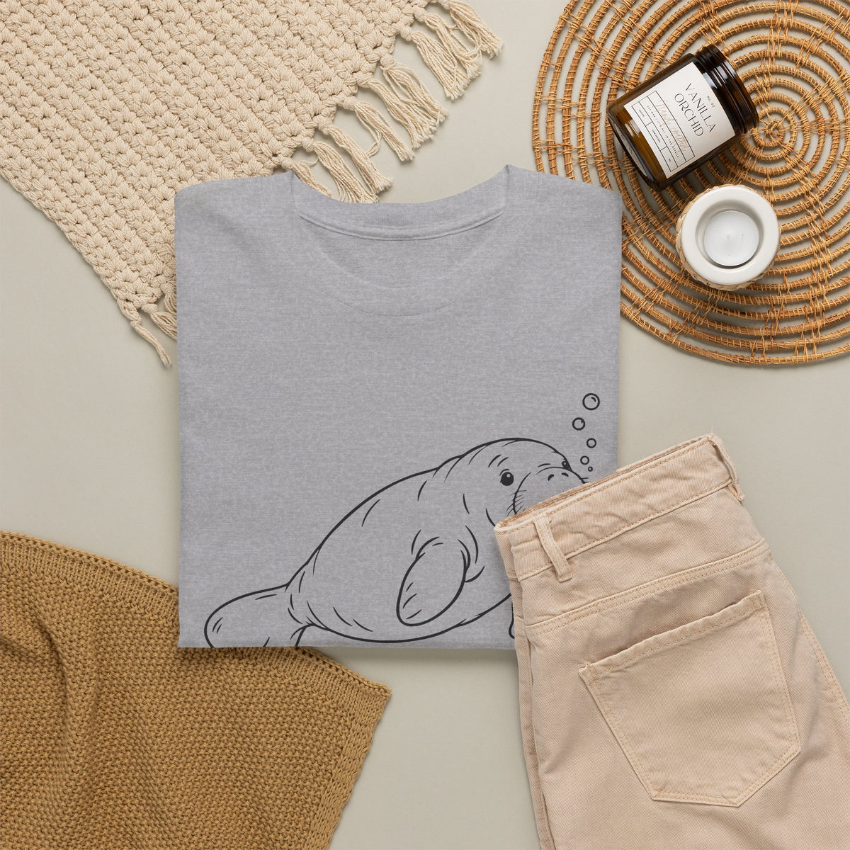 Chubby Mermaid Slow Tide Manatee T-Shirt