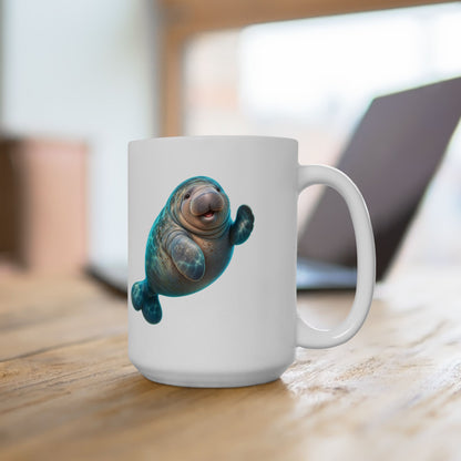 Friendly Flipper Manatee Mug