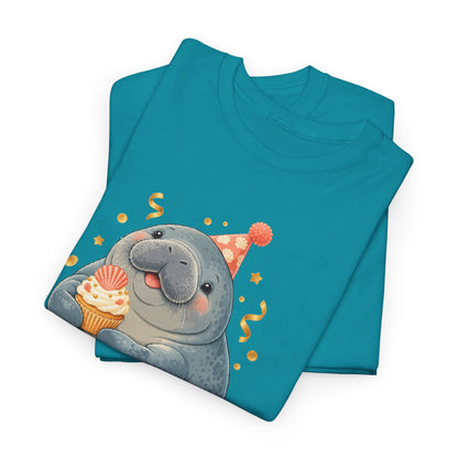 Chubby Mermaid Party at the Sandbar Manatee T-Shirt