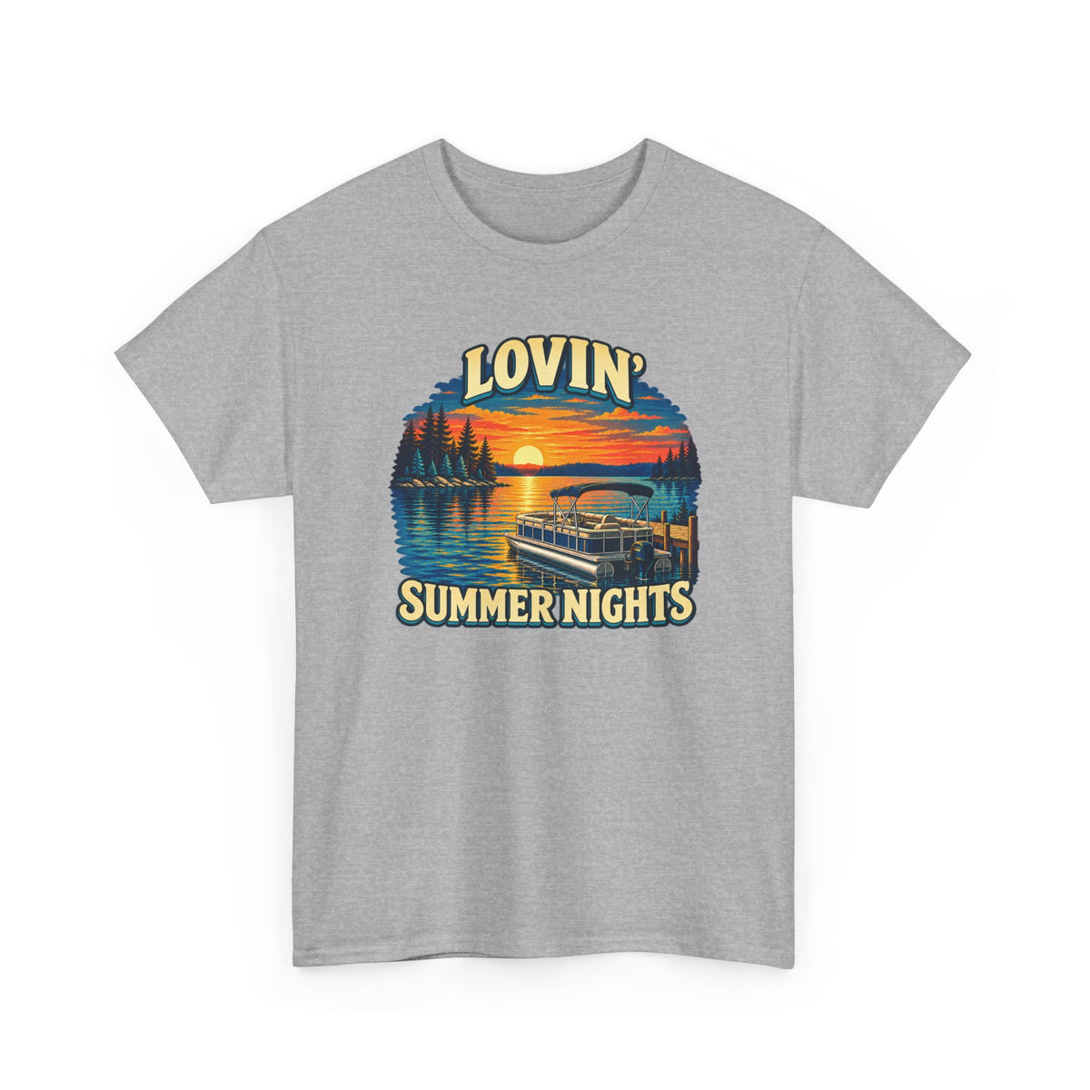 Lovin’ Summer Nights Pontoon – Gildan 5000 T-Shirt | 004a-v2