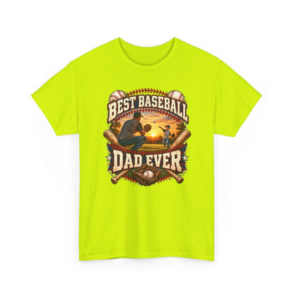 Best Baseball Dad Ever — Full Color – Gildan 5000 T-Shirt | 239b-v2