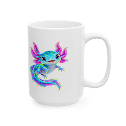 Electric Axolotl in Motion Mug