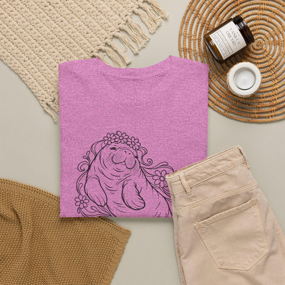 Dreamy flower-crowned manatee T-Shirt