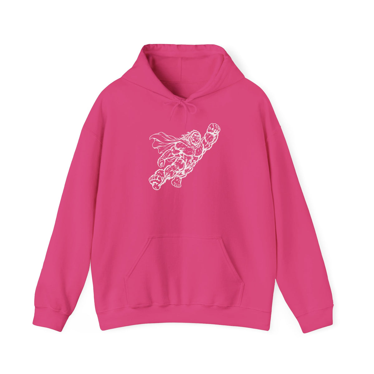 Soaring Cape-Wearing Sasquatch Pullover Hoodie