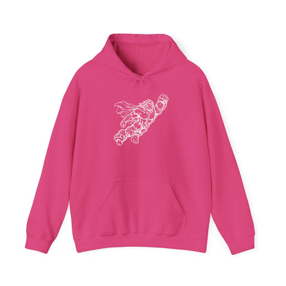 Soaring Cape-Wearing Sasquatch Pullover Hoodie