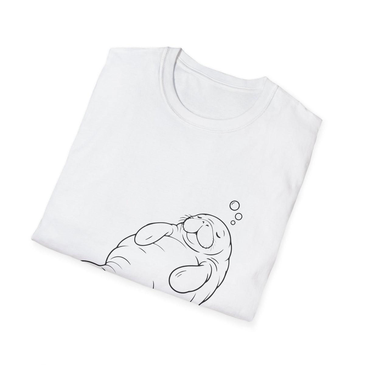 Chubby Mermaid Floating Daydream Manatee T-Shirt