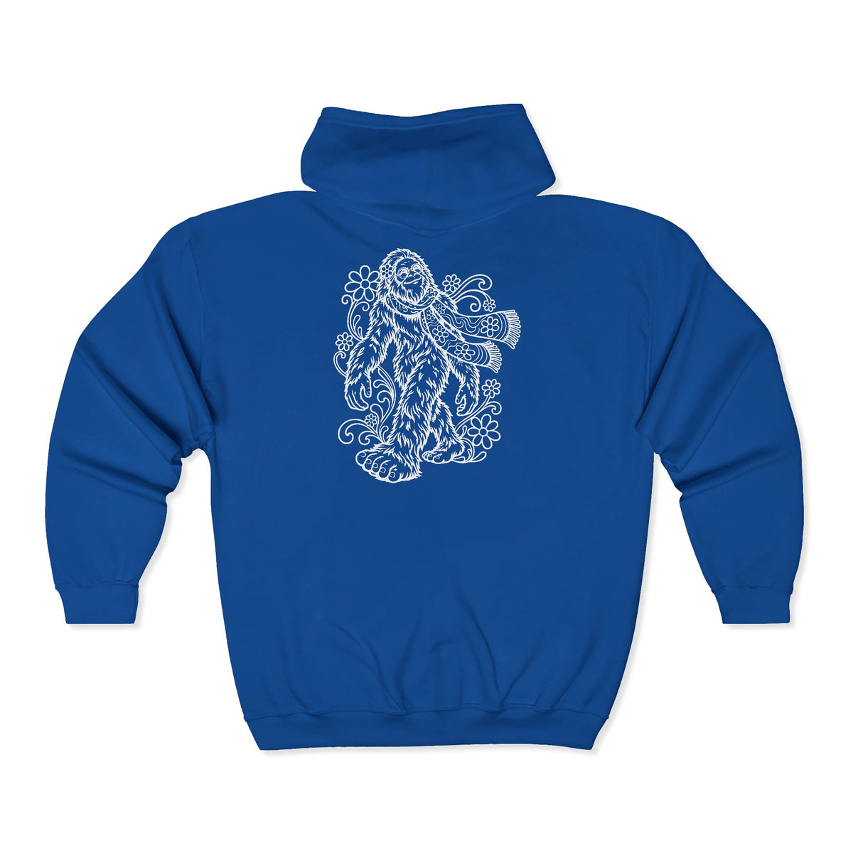Groovy Spectacled Sasquatch Zip-Up Hoodie