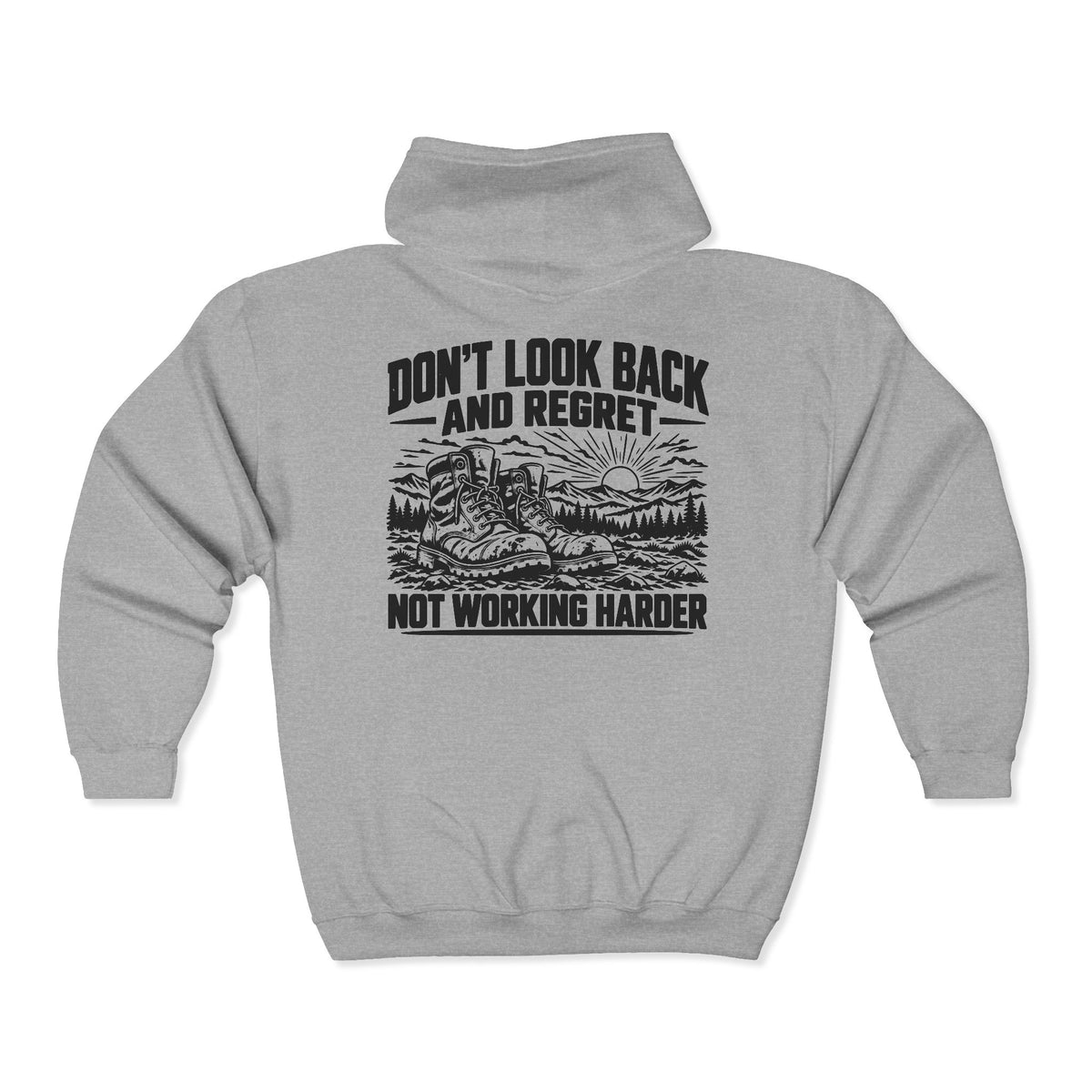 Work Harder – Gildan 18600 Zip-Up Hoodie | 040a