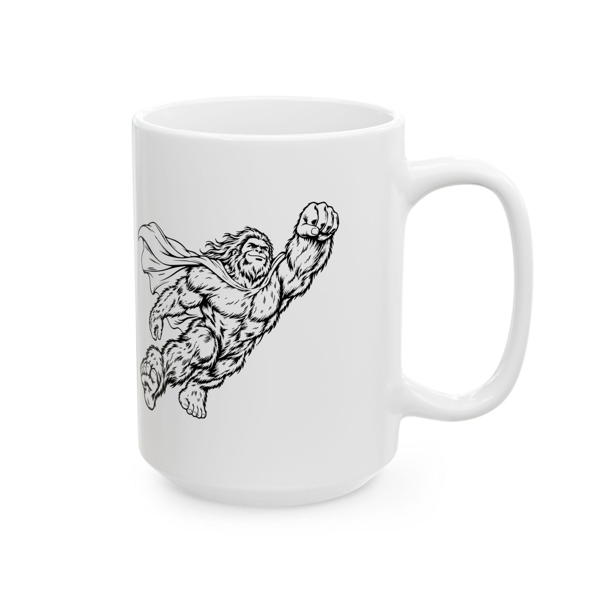 Soaring Cape-Wearing Sasquatch Mug