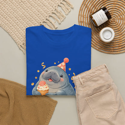 Chubby Mermaid Party at the Sandbar Manatee T-Shirt