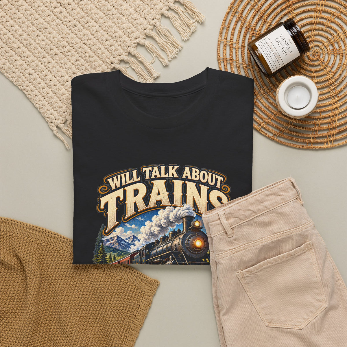 Will Talk About Trains – Gildan 5000 T-Shirt | 018