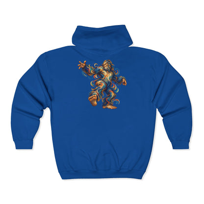 Spiral Step Bigfoot Dance Zip-Up Hoodie