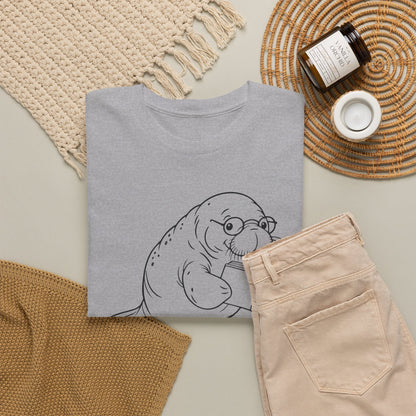 Chubby Mermaid Bookworm Buoyancy Manatee T-Shirt