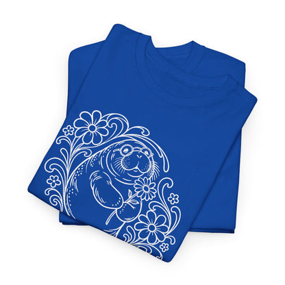 Groovy Spectacled Manatee with Daisy T-Shirt