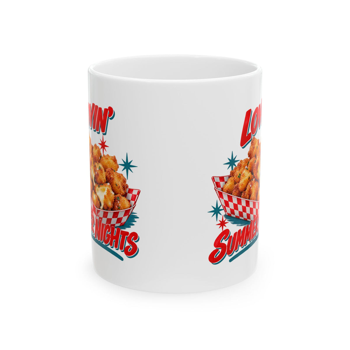 Lovin’ Cheese Curds & Summer Nights – Ceramic Mug, 11 oz | 002a-v2