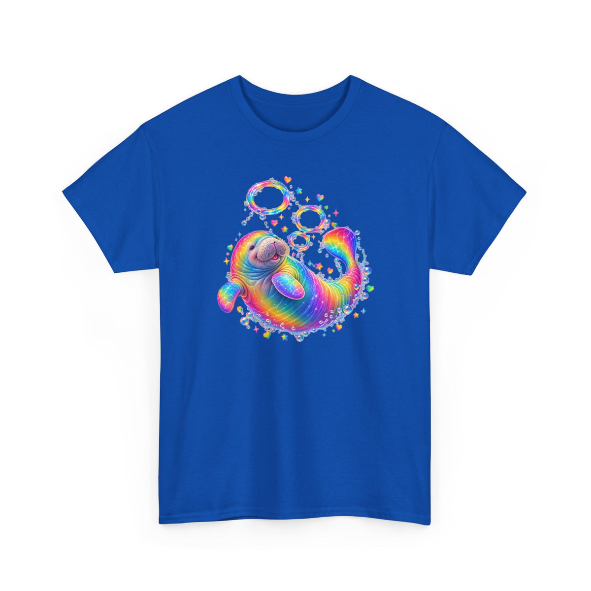 Rainbow Manatee Bubble Flip T-Shirt