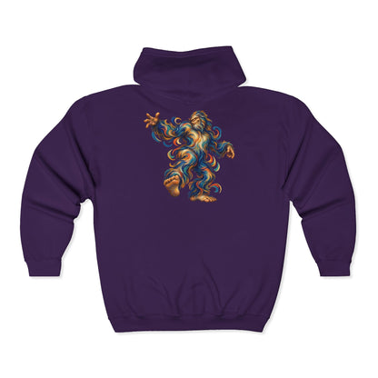 Spiral Step Bigfoot Dance Zip-Up Hoodie
