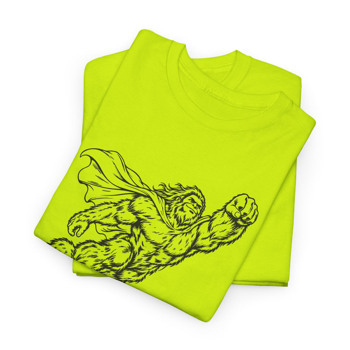 Soaring Cape-Wearing Sasquatch T-Shirt