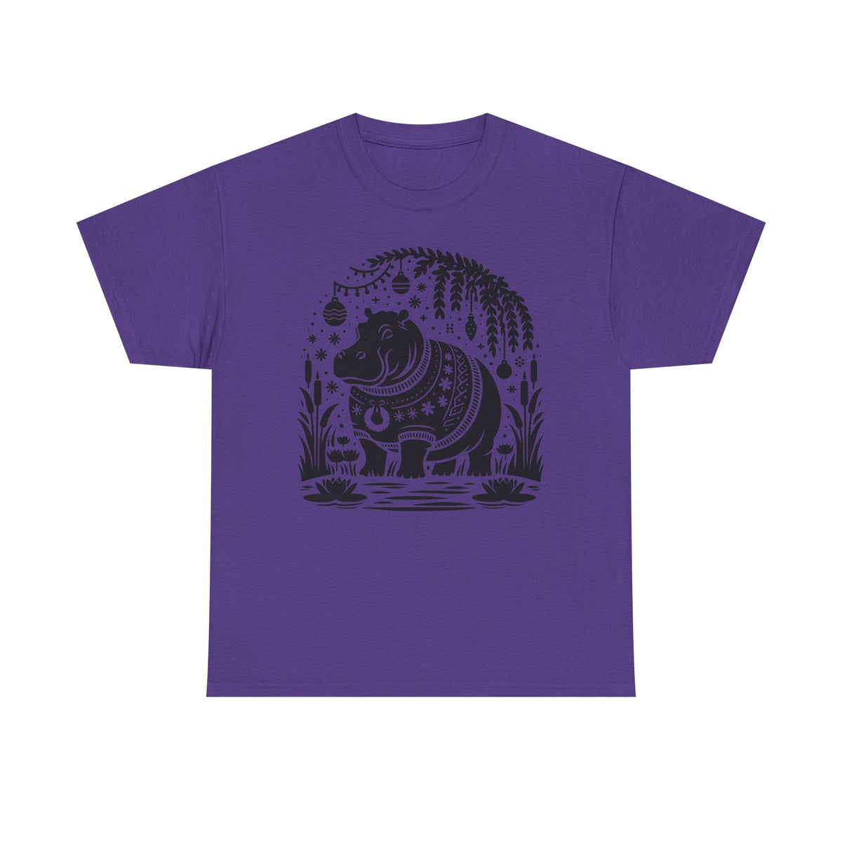 Folk Art Elephant T-Shirt | Decorative Wildlife Graphic Tee