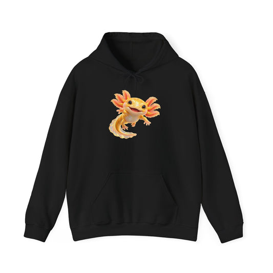 Golden Axolotl with Peach Gills Pullover Hoodie