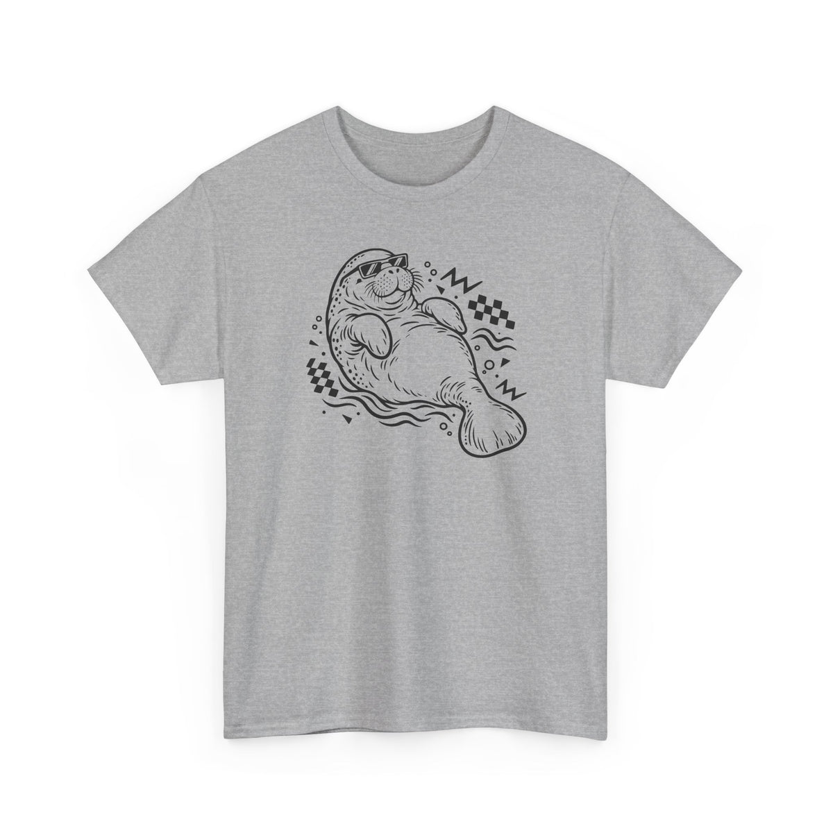Retro floating manatee mascot T-Shirt