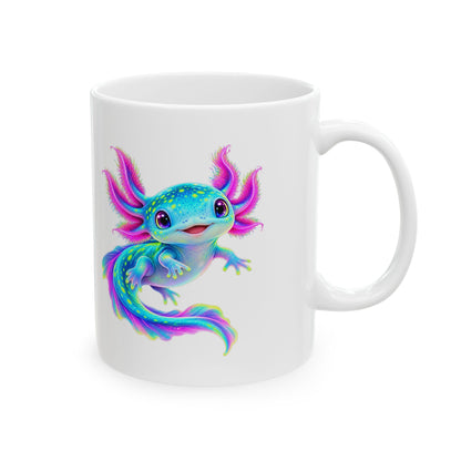Electric Axolotl in Motion Mug