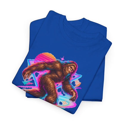 Neon Bigfoot on Roller Skates T-Shirt