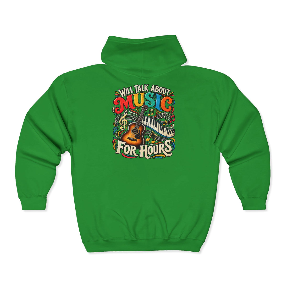 Will Talk About Music – Gildan 18600 Zip-Up Hoodie | 021