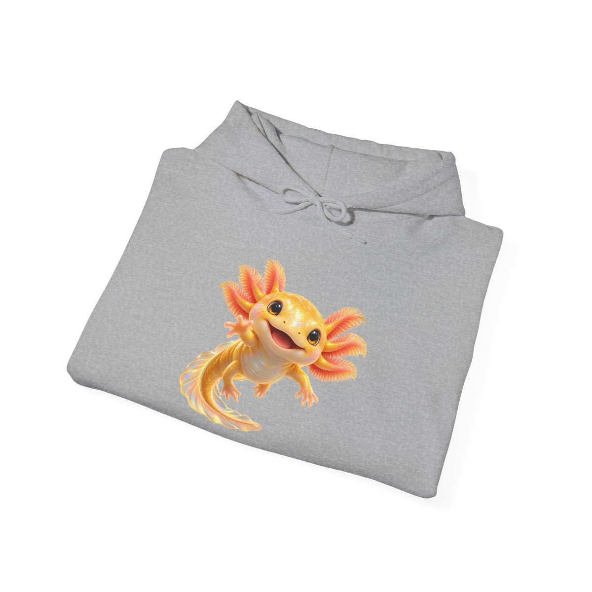 Golden Axolotl with Peach Gills Pullover Hoodie