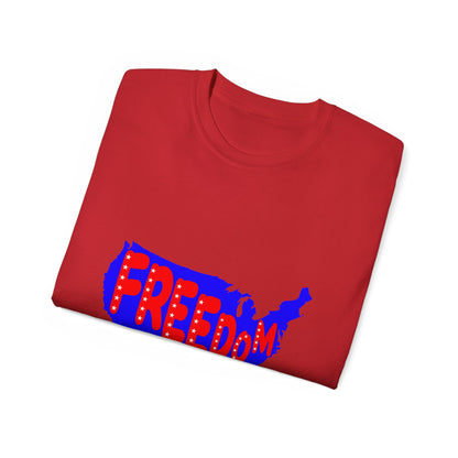 Freedom USA Map T-Shirt | Patriotic Graphic Tee