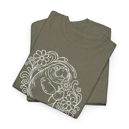 Groovy Spectacled Manatee with Daisy T-Shirt