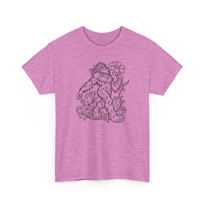Swaying Sasquatch with a Flower T-Shirt
