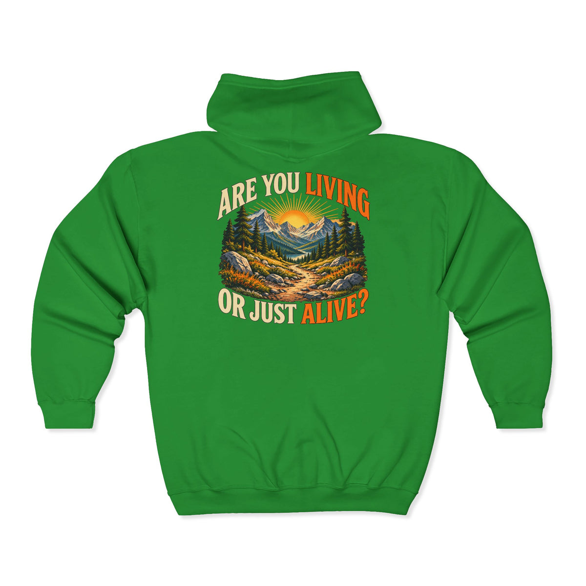 Living or Just Alive – Gildan 18600 Zip-Up Hoodie | 009