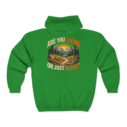 Living or Just Alive – Gildan 18600 Zip-Up Hoodie | 009