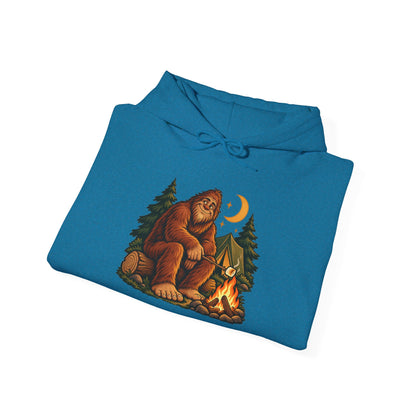 Bigfoot's Cozy Campfire Night Pullover Hoodie