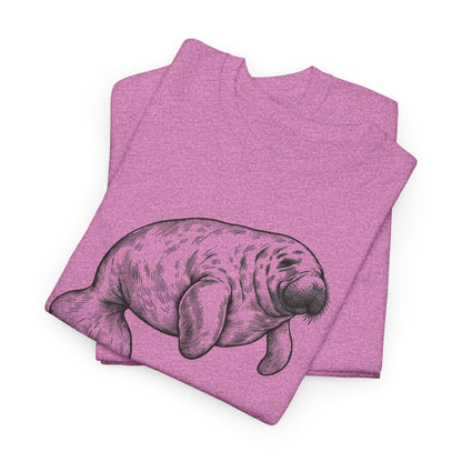 Slow Water Manatee Engraving T-Shirt