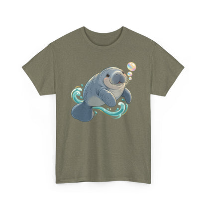 Chubby Mermaid Bubble Wishes Manatee T-Shirt