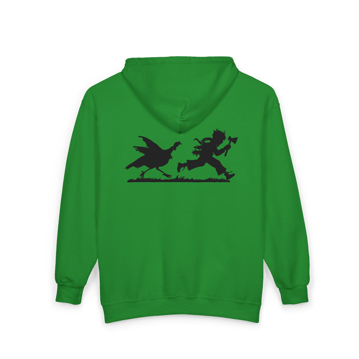 Thanksgiving Revenge Run Zip-Up Hoodie | Funny Turkey Chase