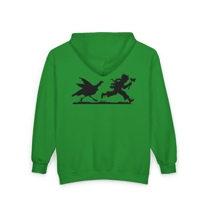 Thanksgiving Revenge Run Zip-Up Hoodie | Funny Turkey Chase