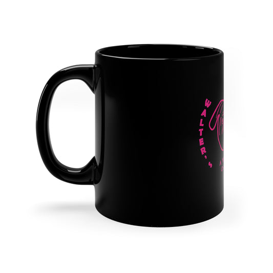 Walter Pink Face Black Ceramic Mug | 11 oz