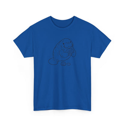 Chubby Mermaid Shell Collector Manatee T-Shirt