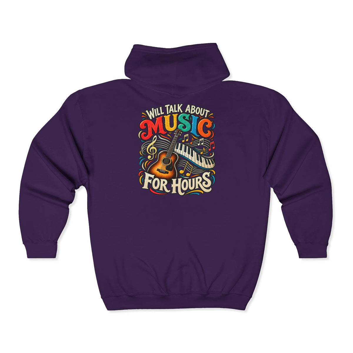 Will Talk About Music – Gildan 18600 Zip-Up Hoodie | 021