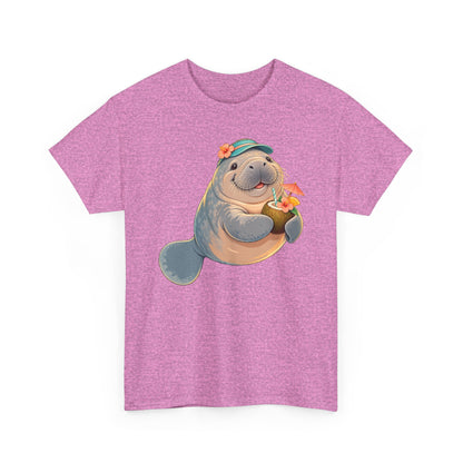 Chubby Mermaid Tropical Day Off Manatee T-Shirt